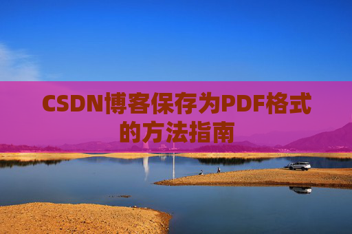CSDN博客保存为PDF格式的方法指南